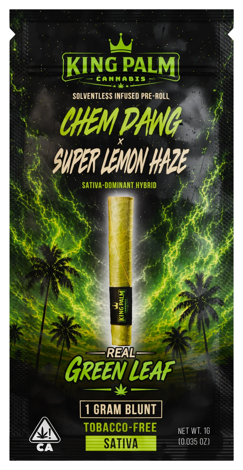 King Palm Cannabis Chem Dawg × Super Lemon Haze single pouch