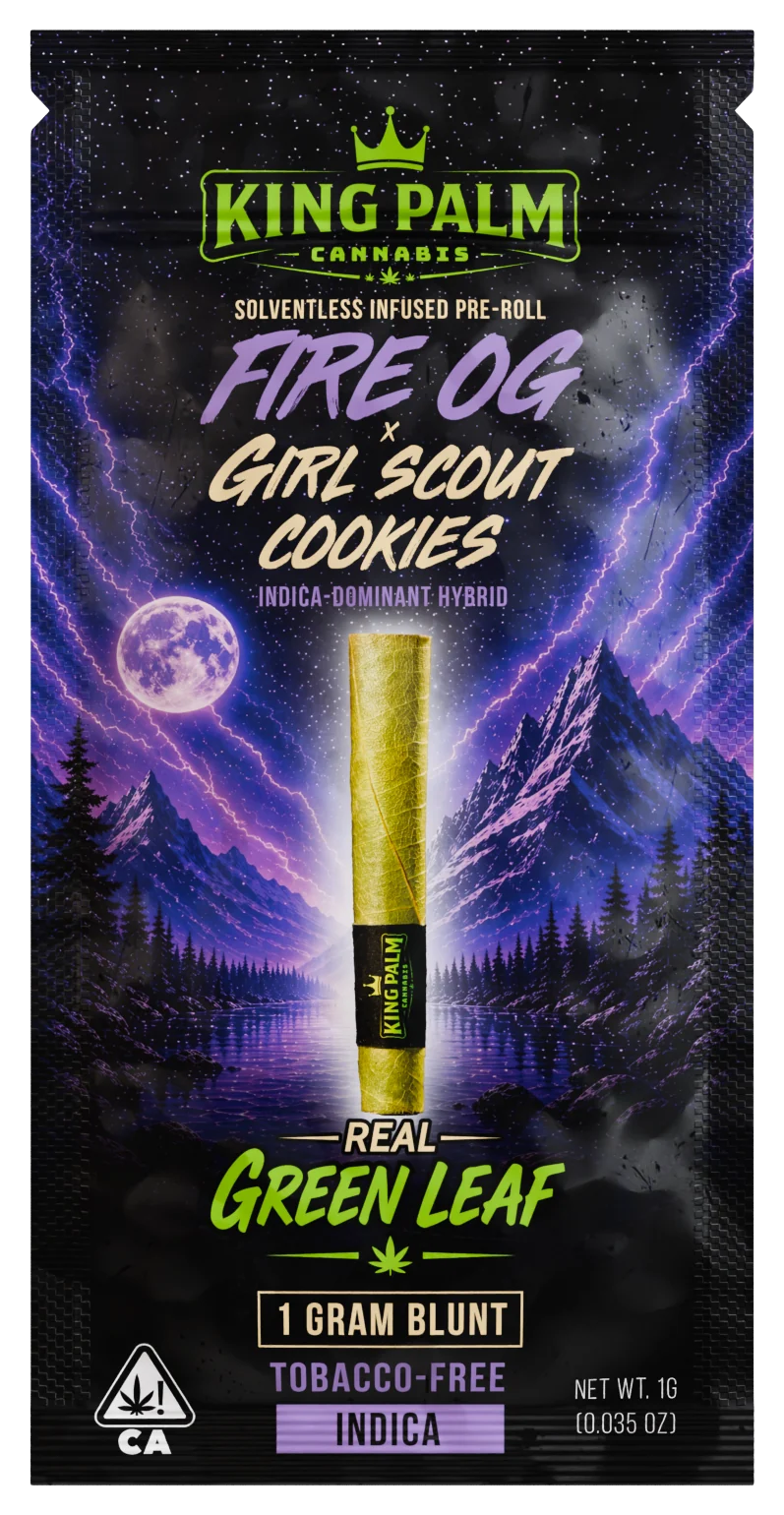King Palm Cannabis Fire OG × Girl Scout Cookies single pouch